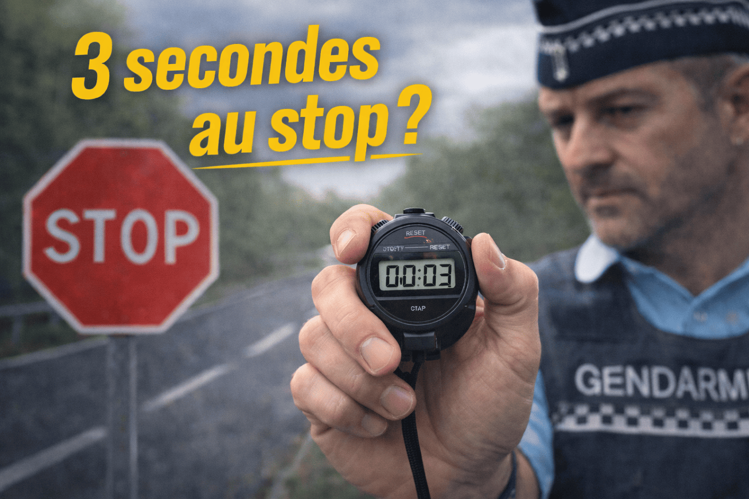 3 secondes au stop ?