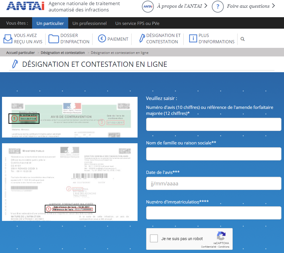 désignation et contestation