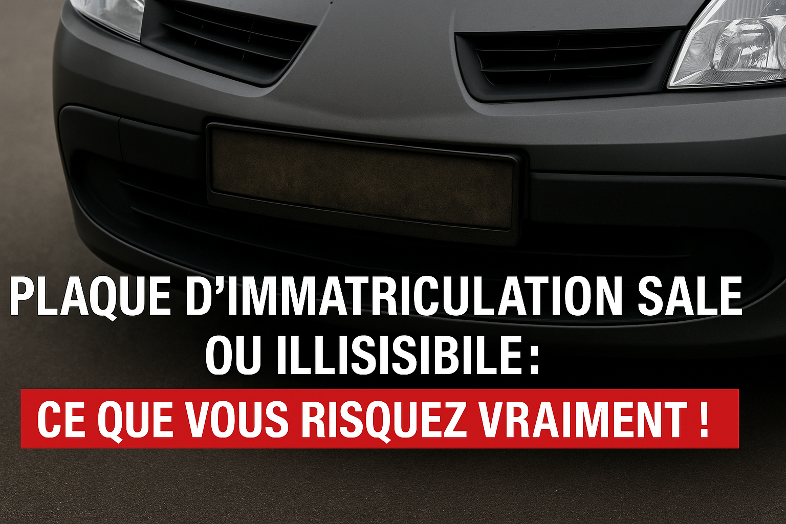 plaque immatriculation sale illisible