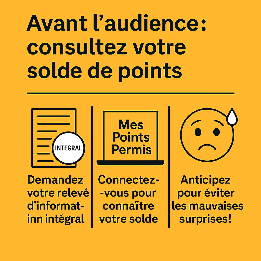 Avant l'audience : consultez votre solde de points