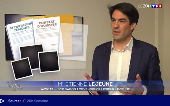 interview de Maître Etienne LEJEUNE avocat droit routier permis de conduire au JT de 20h de TF1