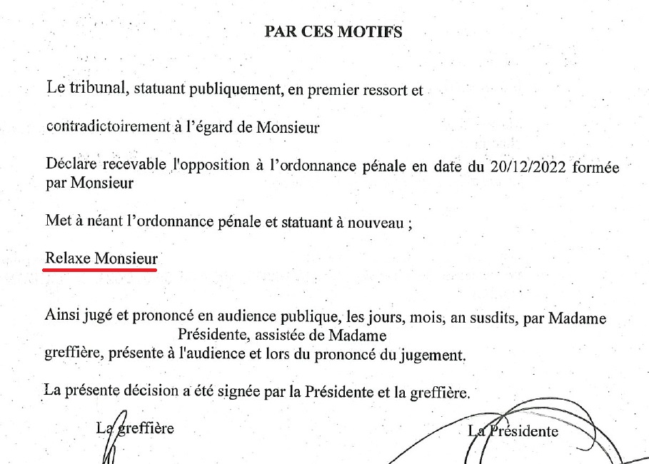 relaxe pour grand excès de vitesse à Avignon @Etienne Lejeune