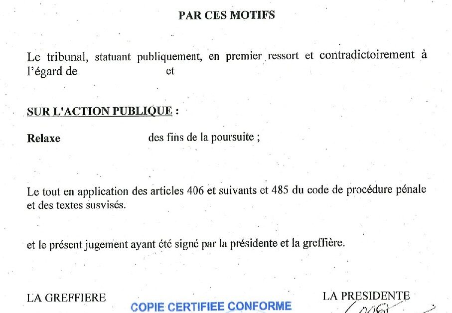 Relaxe pour délit de fuite au tribunal correctionnel de Dieppe @Etienne Lejeune avocat droit routier permis de conduire