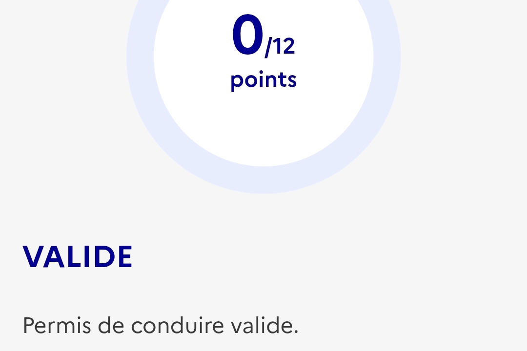 permis à 0 point mais valide