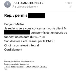 préfecture revalide le permis
