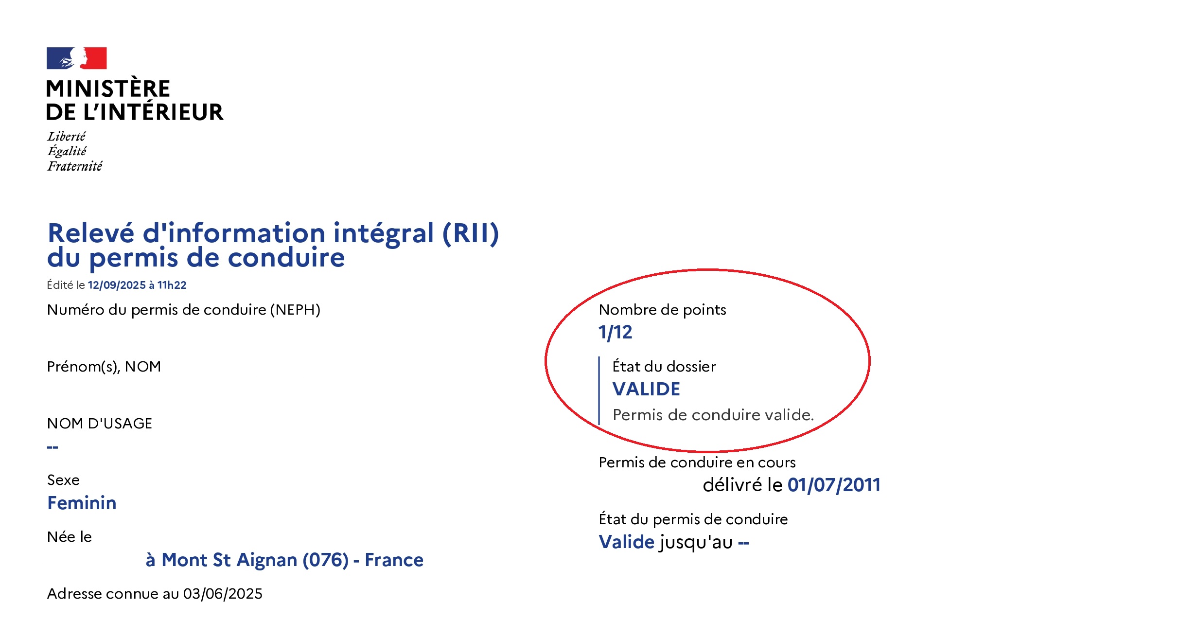 Permis sauvé pour… un seul point