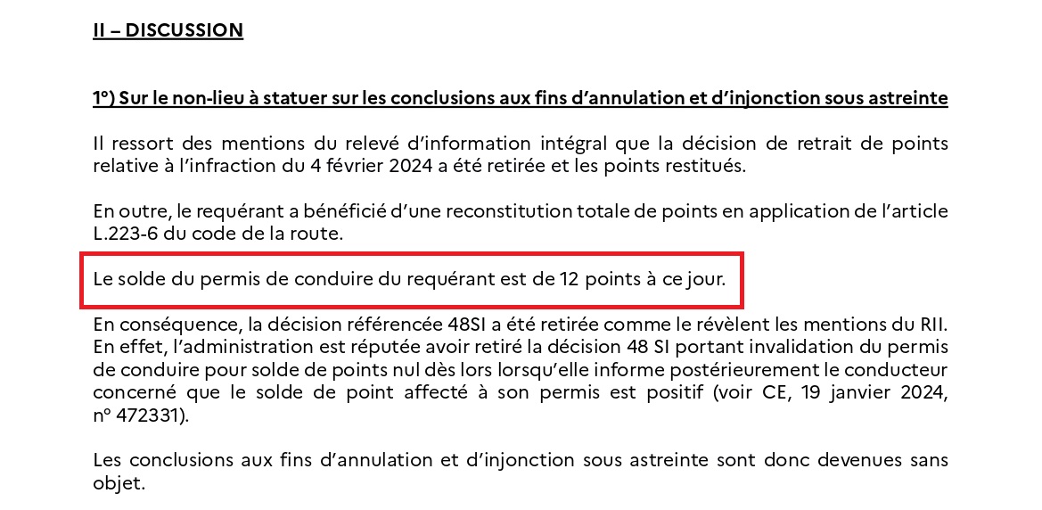 permis sauvé avec 12 points sur 12