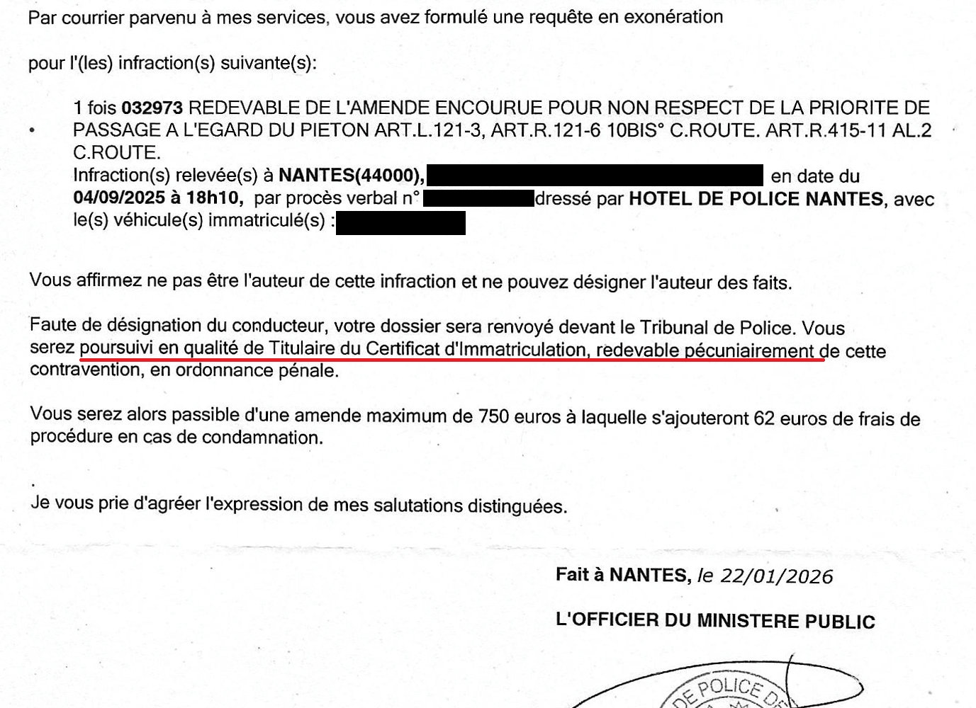 PV à la volée pour non-respect de la priorité aux piétons comment j'ai évité la perte de 6 points grâce à l’article L.121-3
