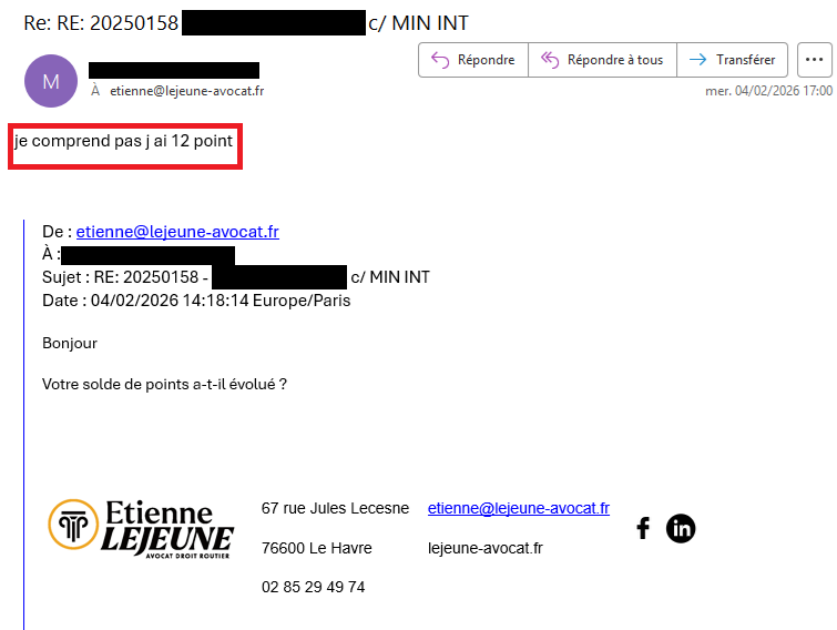 permis valide 12 points