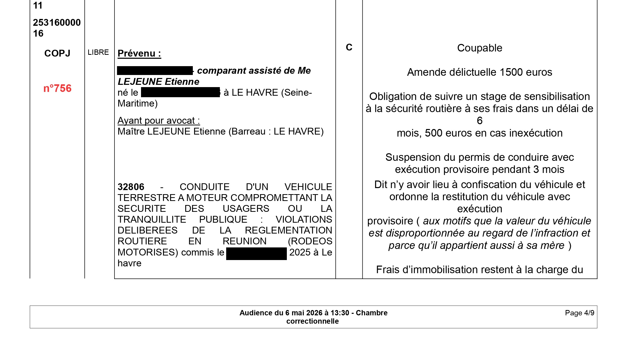 Rodéo urbain : j'ai refusé la CRPC et gagné
