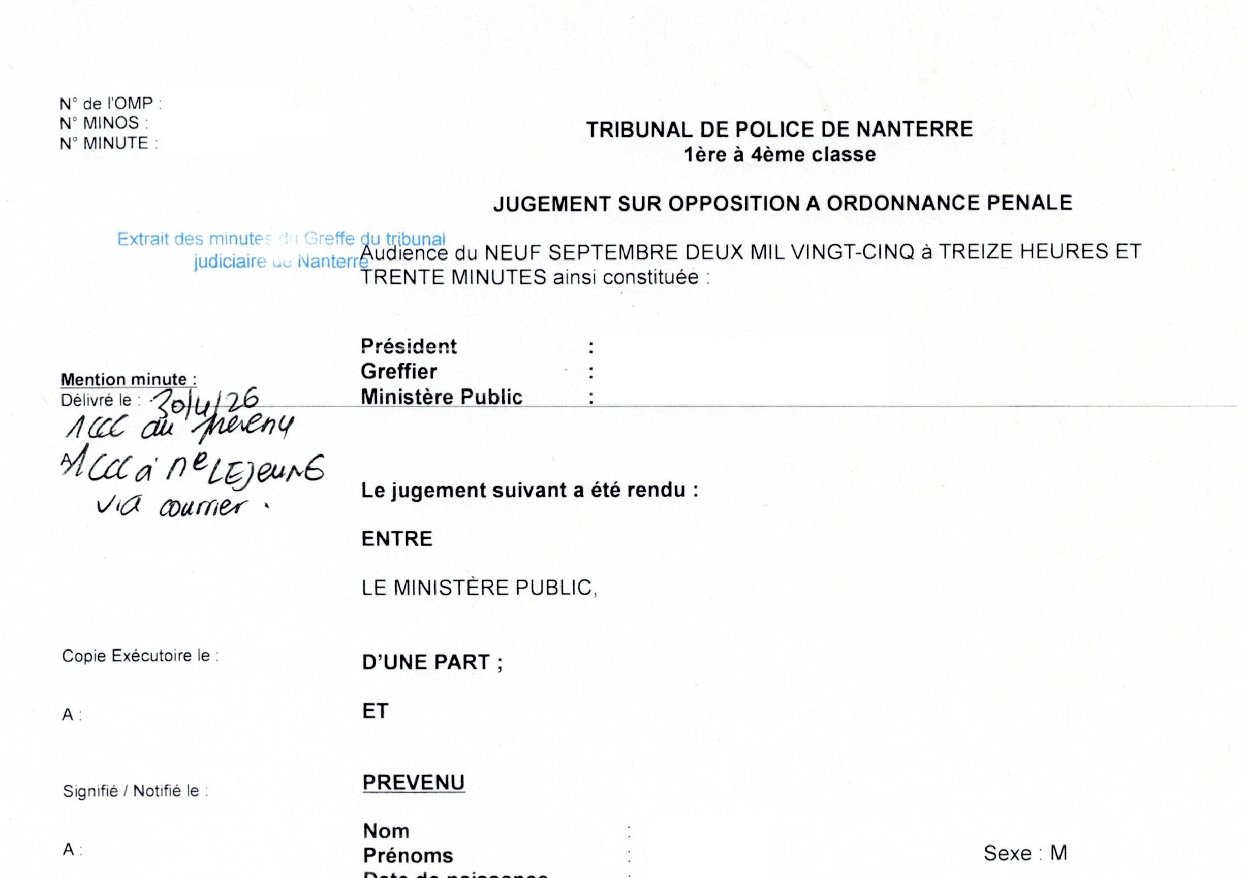 Deux PV à la volée, 6 points en jeu comment j'ai sauvé le permis de mon client au tribunal de Nanterre