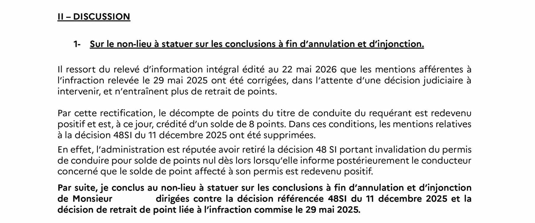 mémoire en défense ministre intérieur permis valide