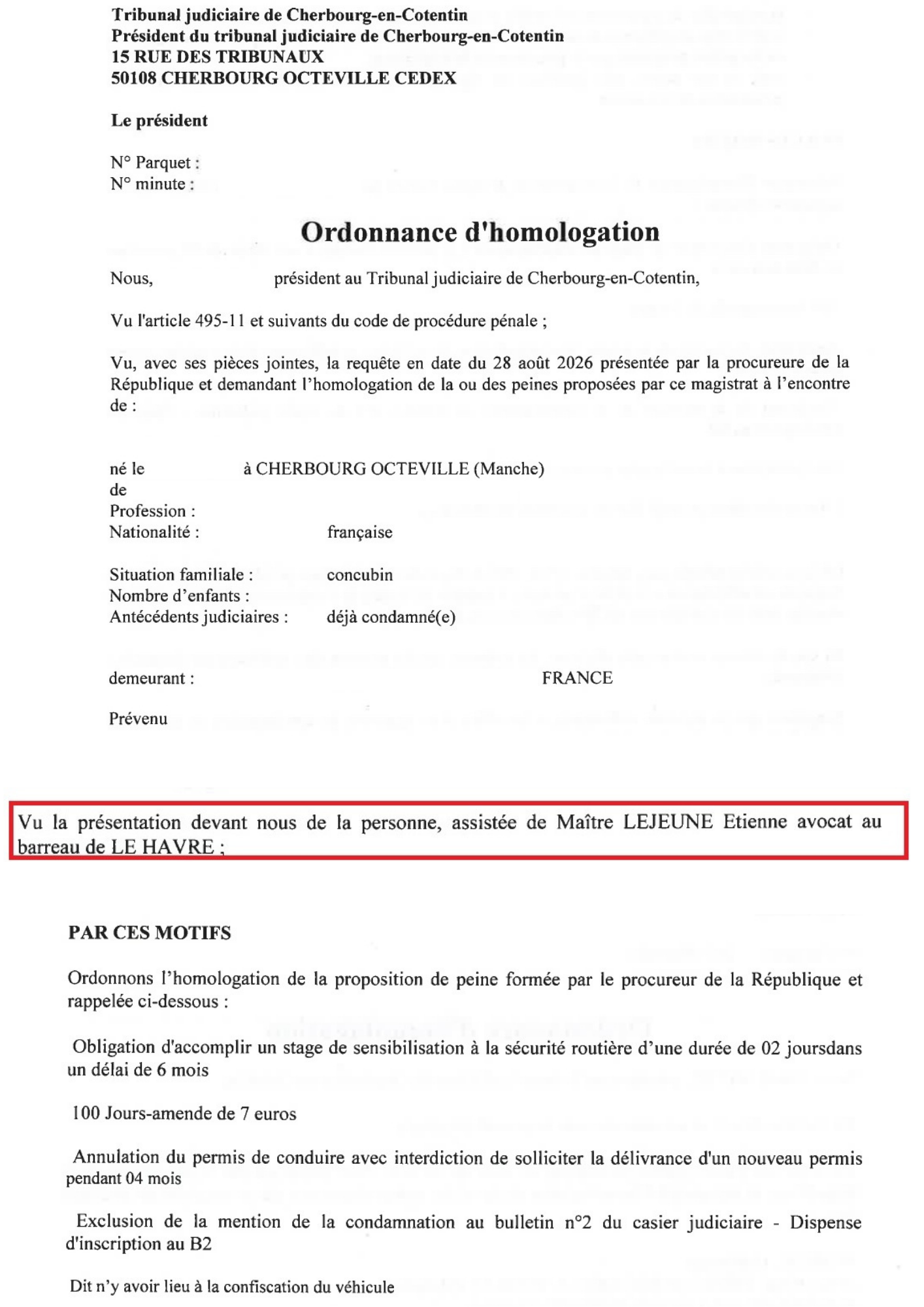 crpc cherbourg homologation