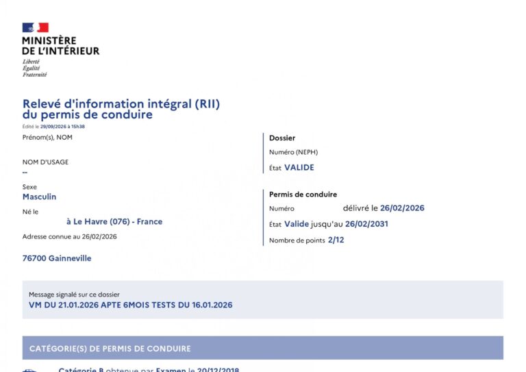 Lettre 48SI 9 points retirés au lieu de 6, le permis est revalidé