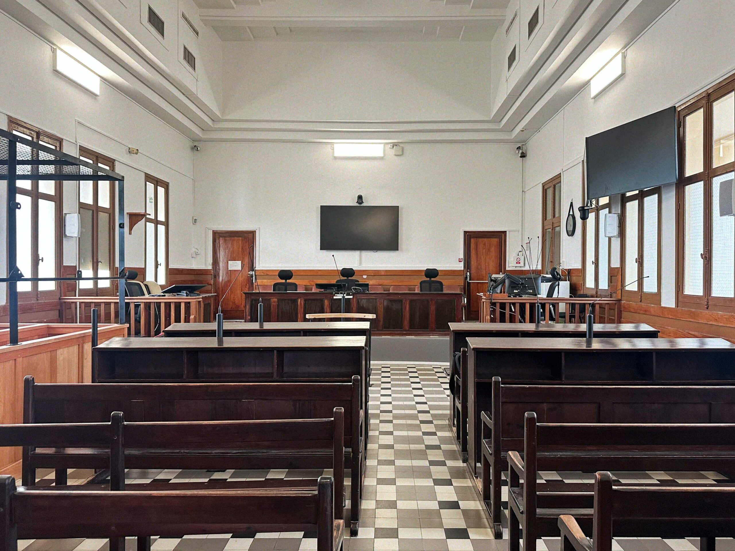 Salle d'audience du tribunal judiciaire de Basse-Terre en Guadeloupe